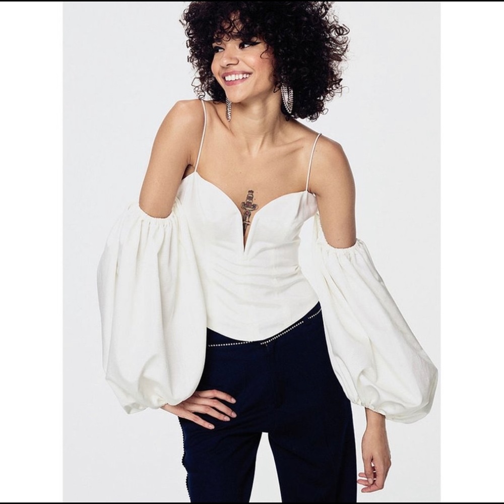 For Love and Lemons Celeste Moire Top